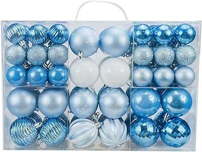 Aogu 86 pièces boules de noël bleu ciel incassables ornements d'arbre ensemble pour la décoration. DIAYTAR COTE D'IVOIRE, la boutique en ligne qui rend l'achat de produits discount facile et abordable. Parcourez notre collection variée allant de la maison à l'électroménager, en passant par l'informatique, la mode et les gadgets, et trouvez tout ce dont vous avez besoin à des prix défiant toute concurrence !