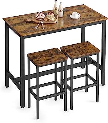 Table à manger haute avec 2 tabourets ensemble de table. Trouvez tout ce dont vous avez besoin à prix mini chez DIAYTAR COTE D'IVOIRE . Parcourez notre vaste assortiment de produits discount, des dernières tendances de la mode aux gadgets technologiques les plus recherchés. Faites des économies sans compromettre la qualité avec DIAYTAR COTE D'IVOIRE .