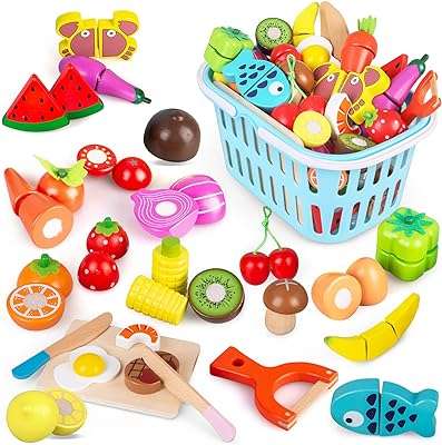 Jouet de coupe de nourriture en bois pour enfants ensemble de cuisine avec panier. Ne payez pas plus cher pour vos achats ! DIAYTAR COTE D'IVOIRE  propose une sélection de produits discount pour tous les budgets, allant de la maison à l'électroménager en passant par l'informatique, la mode et les gadgets. Faites des économies sans compromis sur la qualité !