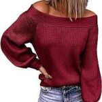 Pull en tricot côtelé à manches longues et épaules dénudées pour femme. DIAYTAR COTE D'IVOIRE  est la référence en matière de produits discount en ligne. Parcourez notre catalogue et trouvez des articles indispensables pour la maison, des appareils électroménagers de qualité, des solutions informatiques abordables, des vêtements tendance et des gadgets à des prix incroyables.