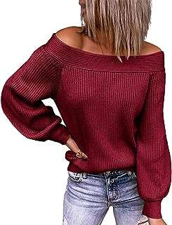Pull en tricot côtelé à manches longues et épaules dénudées pour femme. DIAYTAR COTE D'IVOIRE  est la référence en matière de produits discount en ligne. Parcourez notre catalogue et trouvez des articles indispensables pour la maison, des appareils électroménagers de qualité, des solutions informatiques abordables, des vêtements tendance et des gadgets à des prix incroyables.