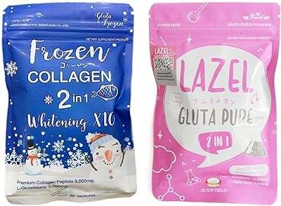 Double pack : lazel gluta pure 2en1 + collagène congelé blanchissant. Ne payez pas plus cher pour vos achats ! DIAYTAR COTE D'IVOIRE  propose une sélection de produits discount pour tous les budgets, allant de la maison à l'électroménager en passant par l'informatique, la mode et les gadgets. Faites des économies sans compromis sur la qualité !