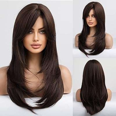 Perruques longues brunes pour femmes perruque de cheveux synthétiques superposés pour raie. Simplifiez votre recherche de produits discount avec DIAYTAR COTE D'IVOIRE, votre boutique en ligne ultime. Parcourez notre catalogue complet qui regroupe des articles pour chaque besoin, de la maison à l'électroménager, en passant par l'informatique, la mode et les gadgets. Profitez de nos tarifs compétitifs et achetez intelligemment avec DIAYTAR COTE D'IVOIRE .