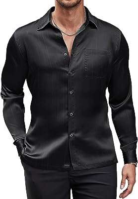 Robe formelle de luxe en satin de soie brillant à manches longues pour hommes. DIAYTAR COTE D'IVOIRE  est l'adresse incontournable pour tous ceux qui cherchent des produits discount en ligne. Parcourez notre site et trouvez des offres imbattables sur une grande variété de produits, des articles pour la maison aux produits high-tech en passant par les dernières tendances mode et les gadgets les plus recherchés.