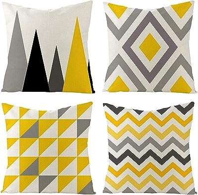 4 pièces housses de coussin décoratives géométriques jaune gris 18. À la recherche d'idées cadeaux originales et abordables ? Parcourez notre sélection de gadgets à prix discount sur DIAYTAR COTE D'IVOIRE  et faites plaisir à vos proches sans vous ruiner. Des gadgets high-tech aux objets insolites, notre boutique en ligne saura vous surprendre.