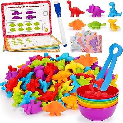 Jouets sensoriels de comptage de dinosaures avec bols de tri cartes d'activités d'apprentissage des mathématiques. DIAYTAR COTE D'IVOIRE  vous offre toutes les bonnes affaires sur un seul site. Découvrez notre sélection de produits discount pour la maison, l'électroménager, l'informatique et la mode. Bénéficiez de nos prix imbattables et trouvez les articles de qualité que vous recherchez, sans vous ruiner !