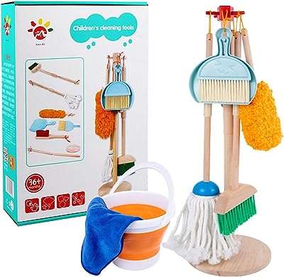 Ensemble de nettoyage pour enfants 9 pièces en bois détachables  . DIAYTAR COTE D'IVOIRE  - Votre solution en ligne pour des achats malins à petit prix. Explorez notre vaste gamme de produits discount, des indispensables pour la maison aux dernières nouveautés en matière d'informatique, de mode et de gadgets. Économisez sans compromis sur la qualité en choisissant notre boutique en ligne.