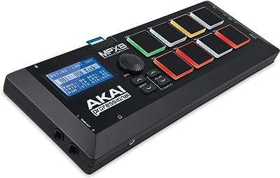 Contrôleur akai professional mpx8 carte d'échantillonnage portable avec 8 pads sensibles à la vélocité