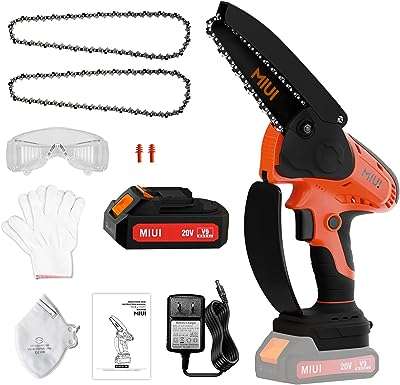 Mini tronçonneuse meiui de 6 pouces portative sans fil pour le travail du bois. DIAYTAR COTE D'IVOIRE  - Votre source infaillible pour des achats discount en ligne. Explorez notre catalogue en constante évolution et découvrez des produits variés pour la maison, des appareils électroménagers essentiels, des gadgets sophistiqués et bien plus encore. Profitez de nos offres attractives et renouvelez votre intérieur, votre look et votre vie sans vous ruiner !