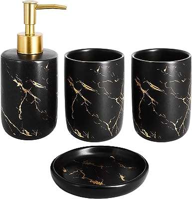 Ofrank ensemble d'accessoires de salle de bain en céramique 4 pièces design. DIAYTAR COTE D'IVOIRE  - votre adresse en ligne pour des achats malins. Profitez de nos prix réduits sur une large gamme de produits, d'une sélection d'articles pour la maison aux dernières tendances de la mode, en passant par les équipements électroniques et les accessoires informatiques. Sans compromis sur la qualité, nous rendons le shopping abordable pour tous.