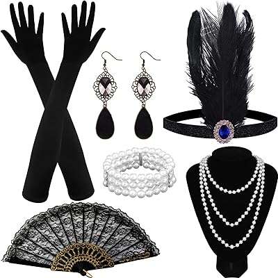 Ensemble d'accessoires gatsby ensemble des années 1920 de costumes flapper modernes. Avec DIAYTAR COTE D'IVOIRE, vous pouvez profiter de produits discount de qualité supérieure sans compromettre votre budget. Notre boutique en ligne propose une vaste sélection d'articles, allant des essentiels pour la maison aux gadgets dernier cri, tous proposés à des prix compétitifs pour vous offrir un véritable rapport qualité-prix.