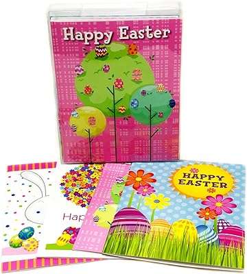 Ensemble de cartes de vœux de pâques assorties 16 dans une boîte. DIAYTAR COTE D'IVOIRE  est là pour rendre votre budget heureux et votre shopping facile. Parcourez notre gamme complète de produits discount de qualité supérieure allant de la maison à l'électroménager, de l'informatique à la mode, et trouvez des articles pour chaque aspect de votre vie à des prix imbattables!