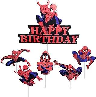 Highland 6pcs spiderman cake topper pour la décoration d'anniversaire fournitures de fête. Faites des économies sans compromis chez DIAYTAR COTE D'IVOIRE, votre destination de shopping en ligne pour des produits discount de qualité supérieure, allant des appareils électroniques à la décoration d'intérieur.