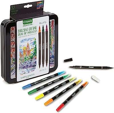 Stylos marqueurs crayola à double extrémité par brush & detail pour les devoirs des enfants. À la recherche de bons plans et de prix irrésistibles ? DIAYTAR COTE D'IVOIRE  est votre destination ultime ! Explorez notre boutique en ligne généraliste où vous trouverez une large gamme de produits discount, couvrant tous vos besoins. Achetez l'électroménager dont vous avez besoin, renouvelez votre garde-robe ou succombez aux derniers gadgets sans vous ruiner.