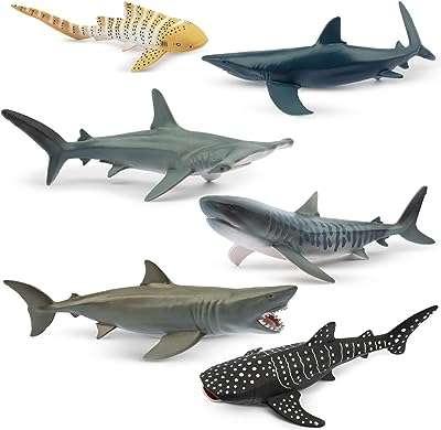 Toymany 6 pièces 5 8" l jouet de bain requin réaliste en plastique océan animaux marins baleine tigre mako décoration gâteau cadeau d'anniversaire pour en fants. Découvrez DIAYTAR COTE D'IVOIRE  et profitez de notre sélection exceptionnelle de produits discount à des prix imbattables. Que vous recherchiez des appareils électroménagers de qualité, des gadgets high-tech dernier cri ou des accessoires de mode à petit prix, vous trouverez tout cela dans notre boutique en ligne.