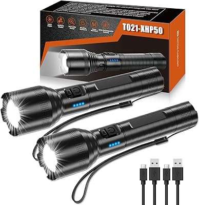 Lampe de poche led rechargeable haute luminosité lampe tactique usb ultra lumineuse avec affichage. DIAYTAR COTE D'IVOIRE  - Votre destination en ligne pour des achats malins. Explorez notre catalogue diversifié de produits discount, des indispensables du quotidien aux dernières tendances. Faites des économies tout en vous garantissant la satisfaction grâce à nos offres attractives et notre engagement envers un rapport qualité-prix exceptionnel.