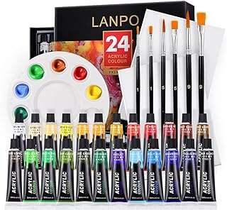 Ensemble de peinture acrylique professionnelle de qualité supérieure 24 couleurs 12 ml chaque tube avec 1. DIAYTAR COTE D'IVOIRE, le choix intelligent pour des acheteurs avisés. Parcourez notre vaste collection de produits à prix réduits, allant des articles ménagers aux gadgets futuristes, pour des achats malins en un clic.