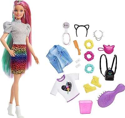 Poupée barbie à cheveux léopard arc en ciel avec changement de couleur de cheveux. When it comes to finding discounted products, DIAYTAR COTE D'IVOIRE  is the name you can trust. Explore our wide range of household essentials, electronics, fashionable attire, and cutting-edge gadgets, all at prices that make shopping guilt-free. Experience ultimate savings without compromising on style or functionality.