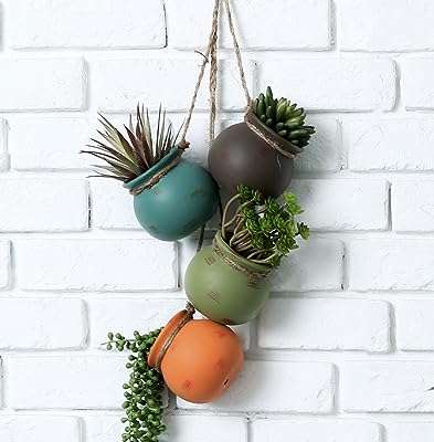 Mygift ensemble de 4 mini pots de fleurs à suspendre en céramique du sud ouest. Faites des économies en un clic avec DIAYTAR COTE D'IVOIRE  - votre guichet unique pour tous vos besoins en produits discount. Explorez notre sélection diversifiée, allant de l'informatique à l'électroménager, et obtenez les articles dont vous avez besoin sans vous ruiner.