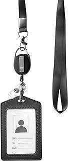 Étui d'identification + cordon robuste (noir) porte badge et mousqueton rétractable et clip en plastique. DIAYTAR COTE D'IVOIRE  - La boutique en ligne discount incontournable pour tous vos besoins. Explorez notre vaste catalogue de produits, comprenant des articles pour la maison, l'électroménager, l'informatique et la mode, tous à des prix défiant toute concurrence.