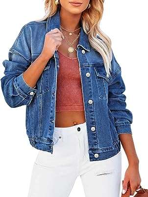 Veste en denim stretch surdimensionnée pour femme épaules tombantes ceinture élastique vestes de camionneur. DIAYTAR COTE D'IVOIRE, le choix intelligent pour des acheteurs avisés. Parcourez notre vaste collection de produits à prix réduits, allant des articles ménagers aux gadgets futuristes, pour des achats malins en un clic.