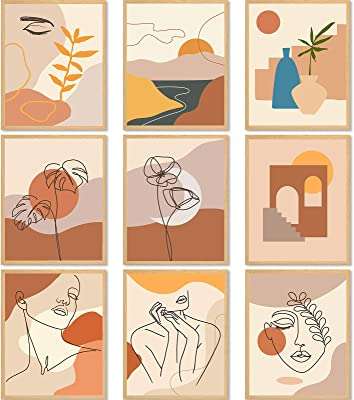 9 pièces d'art mural style simple bohème abstrait moderne sans cadre visage de femme. Faites des économies considérables sur tous vos achats en ligne avec DIAYTAR COTE D'IVOIRE . Notre boutique en ligne vous propose une variété de produits discount, allant des équipements informatiques aux vêtements tendance, en passant par les accessoires pour la maison et les appareils ménagers.