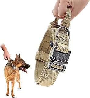 Colliers tactiques réglables pour chien en nylon épais avec poignée d'entraînement. DIAYTAR COTE D'IVOIRE  - La boutique en ligne qui rend le shopping abordable! Découvrez notre sélection de produits discount, comprenant des équipements informatiques, des appareils électroménagers, des vêtements tendance et bien plus encore, tous à des prix défiant toute concurrence.