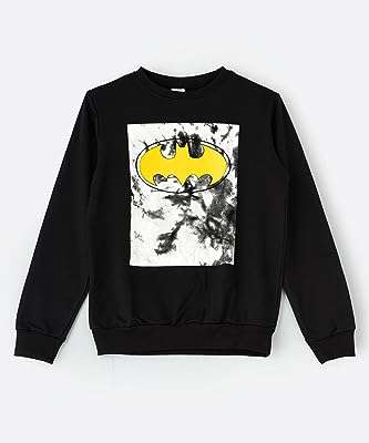 Sweat batman pour vieux garçons noir 9-10 ans