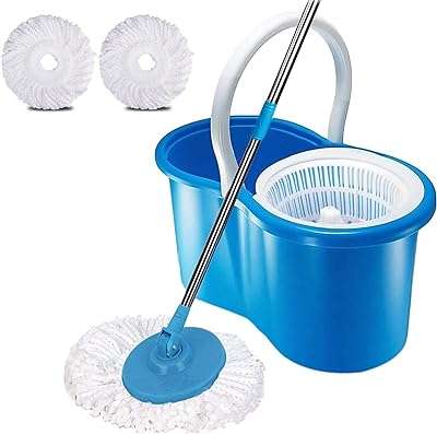 Seau de vadrouille en acier bct | ensemble de seau à rotation 360 degrés avec 2. DIAYTAR COTE D'IVOIRE, la référence des bonnes affaires en ligne ! Explorez notre boutique et découvrez une sélection variée de produits, de la maison à l'informatique en passant par la mode et les gadgets. Profitez de nos prix compétitifs et achetez en toute confiance. Faites de DIAYTAR COTE D'IVOIRE  votre allié shopping, vous ne le regretterez pas.