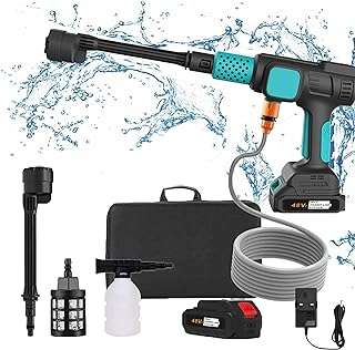 Nettoyeur haute pression sans fil 6 en 1 nettoyeur portable avec pistolet de lavage. Rejoignez DIAYTAR COTE D'IVOIRE, votre boutique en ligne pour des articles discount de qualité. Des essentiels de la maison aux dernières tendances en matière de mode et de gadgets high-tech, nous proposons une sélection variée à des prix compétitifs. Faites des bonnes affaires dès maintenant et profitez d'un shopping en ligne facile et pratique.
