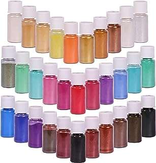 Dfdt 32 couleurs poudre de mica mica pigmentée pailletée en pots résine époxy pour bulle