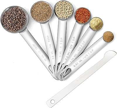 Ensemble de 6 cuillères à mesurer en acier inoxydable petite cuillère soupe thé avec niveau. Faites des économies sans compromis sur la qualité grâce à DIAYTAR COTE D'IVOIRE, votre boutique en ligne spécialisée dans les produits discount. Découvrez notre gamme variée d'articles pour la maison, l'électroménager, l'informatique, la mode et les gadgets, tous disponibles à des prix attractifs. Profitez de nos offres exceptionnelles et transformez votre façon de magasiner avec DIAYTAR COTE D'IVOIRE .