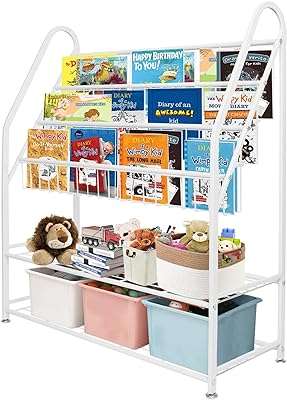 Apoxo 32" chambre d'enfants bibliothèque en métal autoportante grand organisateur de jouets simple et moderne. Découvrez DIAYTAR COTE D'IVOIRE, votre nouveau repère en ligne pour des achats malins à prix réduit. Parcourez notre catalogue diversifié de produits discount, allant de l'électroménager à l'informatique, en passant par la mode et les gadgets. Obtenez les meilleures offres sans sacrifier la qualité, le tout dans le confort de votre foyer.