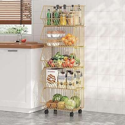 Étagère de rangement de cuisine 5 couches panier polyvalent pour fruits et légumes. DIAYTAR COTE D'IVOIRE, votre destination shopping en ligne pour des promotions exceptionnelles sur des articles d'informatique. Que vous recherchiez un ordinateur portable performant, des accessoires technologiques ou des logiciels, notre boutique discount est là pour vous offrir les meilleurs prix sans compromis sur la qualité. Ne manquez pas nos offres irrésistibles.