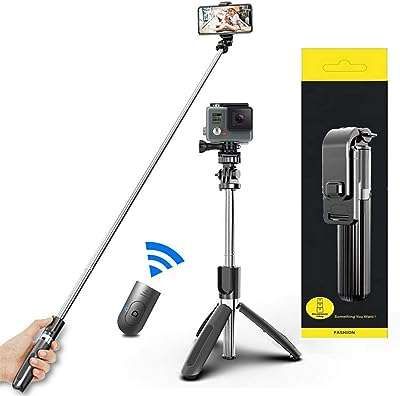 Perche à selfie avec trépied extensible de 45 62 pouces avec support. DIAYTAR COTE D'IVOIRE  - votre guichet unique en ligne pour des produits discount irrésistibles. Parcourez notre large éventail de gadgets innovants, d'équipements ménagers pratiques et de vêtements tendance à prix cassés. Ne manquez pas cette opportunité de faire de bonnes affaires et de réaliser des économies considérables.