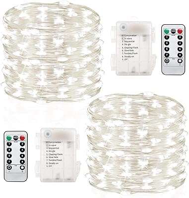 Wishlink 2 pièces 33 pieds 100 lumières extérieures à piles 8 modes d'éclairage en fil. Préparez-vous à économiser gros avec DIAYTAR COTE D'IVOIRE  ! Notre boutique en ligne généraliste propose une large sélection de produits discount, des indispensables de la maison aux appareils électroménagers dernier cri, en passant par l'informatique et les articles de mode tendance. Ne manquez pas nos offres exceptionnelles !