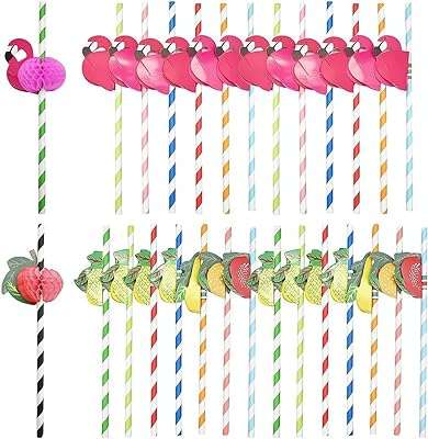 Pailles à boire en papier flamant rose fruits tropicaux décoration de piscine. DIAYTAR COTE D'IVOIRE  est votre guichet unique pour des produits discount de haute qualité. Parcourez notre large sélection d'articles, allant des appareils électroménagers essentiels aux produits informatiques, en passant par les accessoires mode et les gadgets dernier cri, tout en profitant de prix imbattables.
