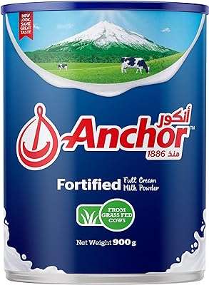 Lait en poudre crémeux enrichi d'anchor teen de vaches nourries à