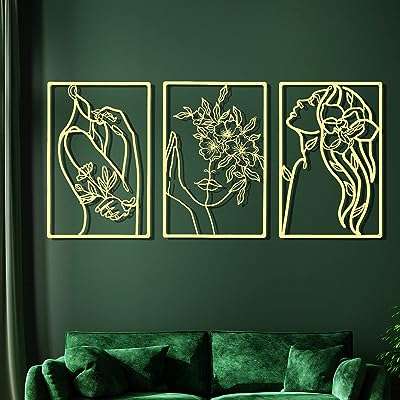 3 pièces en métal simple abstrait femme art mural une ligne. Faites des économies intelligentes avec DIAYTAR COTE D'IVOIRE  ! Découvrez notre assortiment discount de produits pour la maison, l'électroménager, l'informatique, la mode et les gadgets. Profitez de prix réduits sans compromis sur la qualité, et offrez-vous tout ce dont vous avez besoin à petit prix.