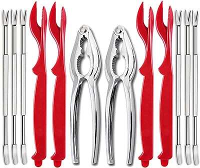 Ensemble d'ustensiles pour fruits de mer 12 pièces ensemble d'outils mer. DIAYTAR COTE D'IVOIRE  - L'adresse incontournable des chasseurs de bonnes affaires en ligne. Découvrez notre large gamme de produits à prix discount, allant des gadgets innovants aux appareils électroménagers dernier cri. Faites des économies sans sacrifier vos envies !