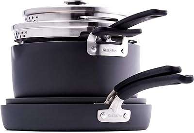 Ensemble de casseroles et poêles en céramique empilables greenpan levels 6. Achetez intelligemment chez DIAYTAR COTE D'IVOIRE  et profitez de notre vaste sélection de produits discount. De la décoration pour votre maison aux ustensiles de cuisine en passant par les appareils électroménagers, notre boutique en ligne généraliste vous offre la possibilité de faire des économies tout en vous procurant des produits de qualité.