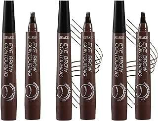 Crayon à sourcils imperméable longue durée marron foncé et clair crayon de maquillage avec 4