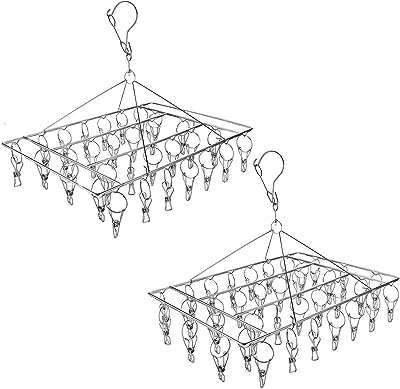Paquet de 2 cintres à clips et anti goutte en acier inoxydable. Ne cherchez plus ailleurs, DIAYTAR COTE D'IVOIRE  est là pour vous offrir une multitude de produits discount pour toutes vos envies. Explorez notre catalogue diversifié comprenant des articles pour la maison, des appareils électroménagers abordables, des gadgets tendances et bien plus encore, le tout à des prix compétitifs.
