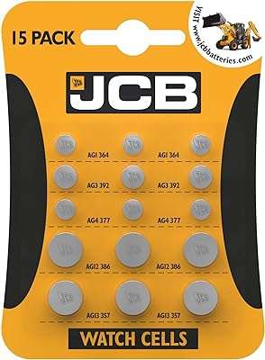 Piles de montre jcb paquet de 15 mixtes 5 tailles courantes. DIAYTAR COTE D'IVOIRE, votre destination incontournable pour des produits discount de qualité. Que vous recherchiez des articles pour la maison, l'électroménager, l'informatique, la mode ou les gadgets, notre boutique en ligne saura répondre à tous vos besoins sans vous ruiner !