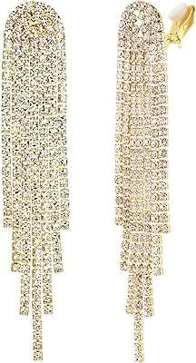 Boucles d'oreilles pendantes en strass pour femmes et filles longues boucles lustre avec pompons. Ne cherchez pas plus loin pour trouver des produits de qualité à prix réduits. DIAYTAR COTE D'IVOIRE  est votre destination en ligne pour tous vos besoins en produits discount, de la maison à l'électroménager, de l'informatique à la mode. Faites des économies substantielles et trouvez les articles parfaits, adaptés à votre budget.