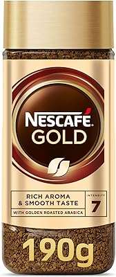 Café instantané nescafé gold 190 g. DIAYTAR COTE D'IVOIRE  - des réductions incroyables sur tous les produits dont vous avez besoin. Parcourez notre boutique en ligne pour découvrir des offres discount sur des centaines d'articles, allant de la mode aux appareils électroménagers dernier cri.