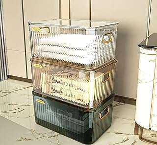 Boîte de rangement en plastique semi transparent multi usages avec couvercle pour salle de bain cuisine et organisateur. DIAYTAR COTE D'IVOIRE  - Votre destination en ligne pour des achats malins. Avec notre sélection de produits discount, allant de la maison à l'électronique, de la mode à l'informatique, vous pouvez économiser tout en comblant vos besoins. Ne manquez pas nos offres spéciales et réalisez des économies considérables dès aujourd'hui!
