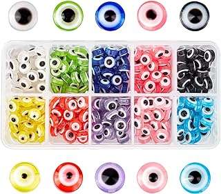 Perles 300 pièces 10 couleurs résine mauvais œil perles flatback. Plongez dans l'univers des bonnes affaires avec DIAYTAR COTE D'IVOIRE  ! Notre boutique en ligne vous propose une sélection de produits discount dans différents domaines, allant des indispensables de la maison aux dernières tendances en matière de mode et de technologie. Naviguez à travers notre catalogue et profitez d'offres à ne pas manquer.