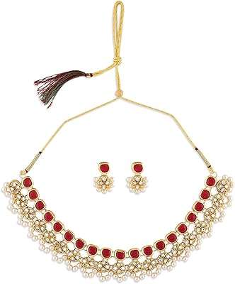 Parure de bijoux pour femme zavery pearls (or) (zpfk8720) kundan. DIAYTAR COTE D'IVOIRE, votre destination en ligne pour des produits discount de première qualité. Découvrez notre sélection variée et abordable, allant de la maison à l'électroménager, de l'informatique à la mode et aux gadgets, et réalisez des économies substantielles. Peu importe vos besoins, nous avons tout ce qu'il vous faut à des prix compétitifs. Ne manquez pas nos offres spéciales et profitez d'un shopping en ligne facile et économique.