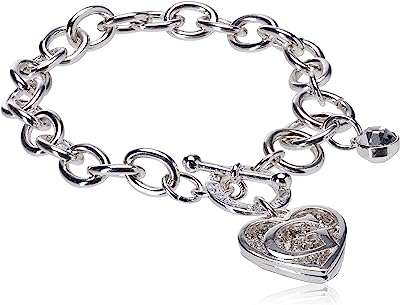 Bracelet chaîne à breloques avec logo cœur jesse cristal taille unique. DIAYTAR COTE D'IVOIRE  - le secret des bonnes affaires en ligne. Simplifiez vos achats et réalisez des économies substantielles grâce à notre sélection éclectique comprenant des articles pour votre maison, des gadgets high-tech, des produits informatiques et des vêtements branchés, tous à des prix imbattables.